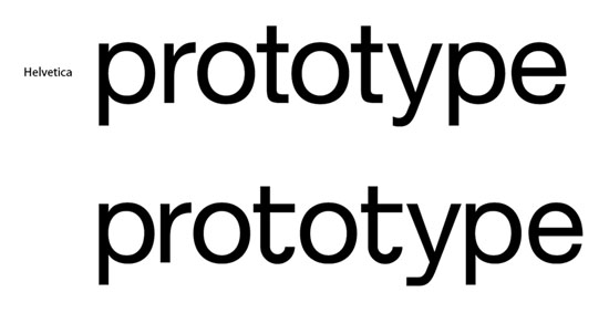 Lettertype Helvetica en Prototype M35 van Citroen